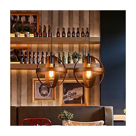 Lámpara de hierro retro moderna minimalista estilo industrial araña