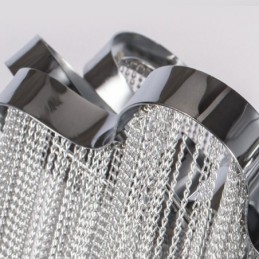 Lámpara de techo de diseño con borlas en color plata y oro