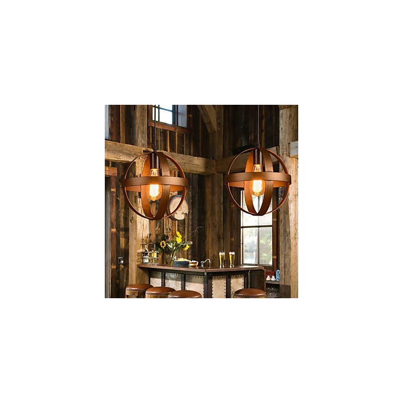 Lámpara de hierro retro moderna minimalista estilo industrial araña