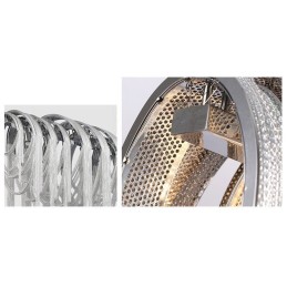 Lámpara colgante de diseño con borlas en color plata y oro