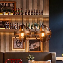 Lámpara de hierro retro moderna minimalista estilo industrial araña