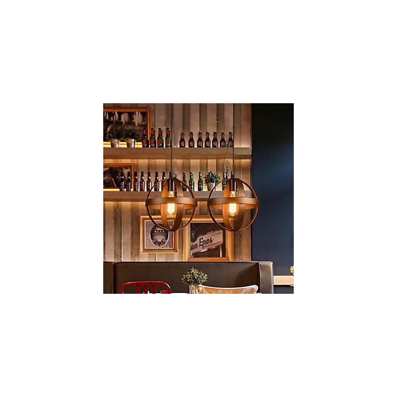 Lámpara de hierro retro moderna minimalista estilo industrial araña