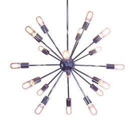 Lámpara de araña moderna con forma de globo para sala de estar, comedor, compras, tienda, noche, metal cromado