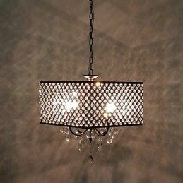 Lámpara de araña de metal con pintura de cristal clásica tradicional
