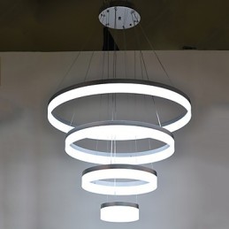 Lámpara colgante de anillo de araña de acrílico, accesorios de iluminación con