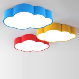 Lámpara de techo empotrada de estilo nórdico moderno con diseño de nube multicolor Macaron y pantalla acrílica