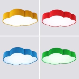 Lámpara de techo empotrada de estilo nórdico moderno con diseño de nube multicolor Macaron y pantalla acrílica