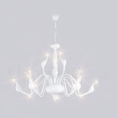 Lámpara de araña moderna contemporánea de metal galvanizado de 15 luces blancas Lámpara de araña moderna contemporánea de metal galvanizado de 15 luces blancas