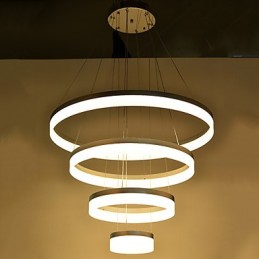 Lámpara colgante de anillo de araña de acrílico, accesorios de iluminación con