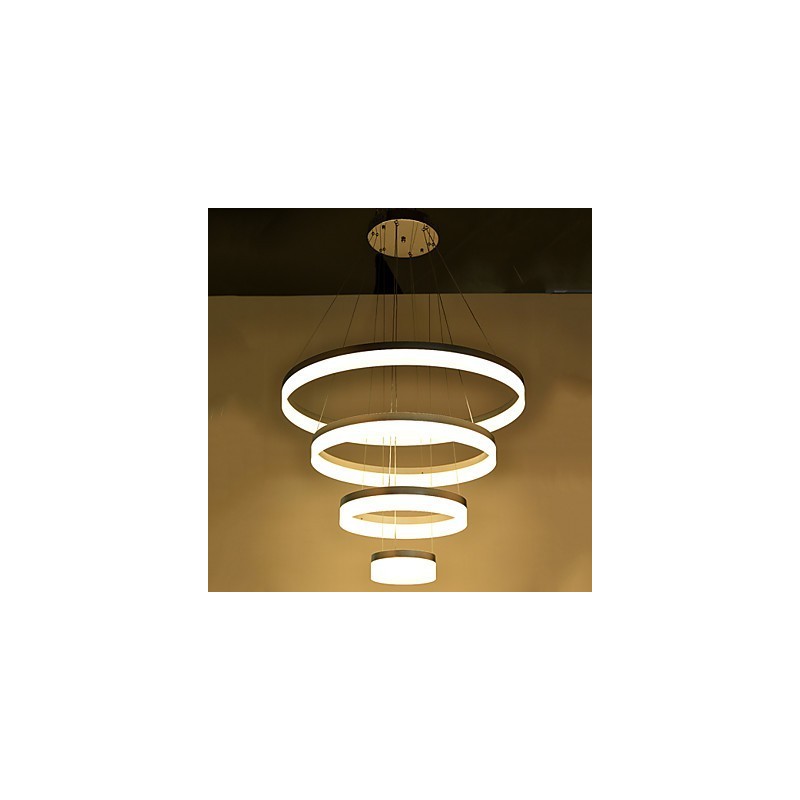 Lámpara colgante de anillo de araña de acrílico, accesorios de iluminación con