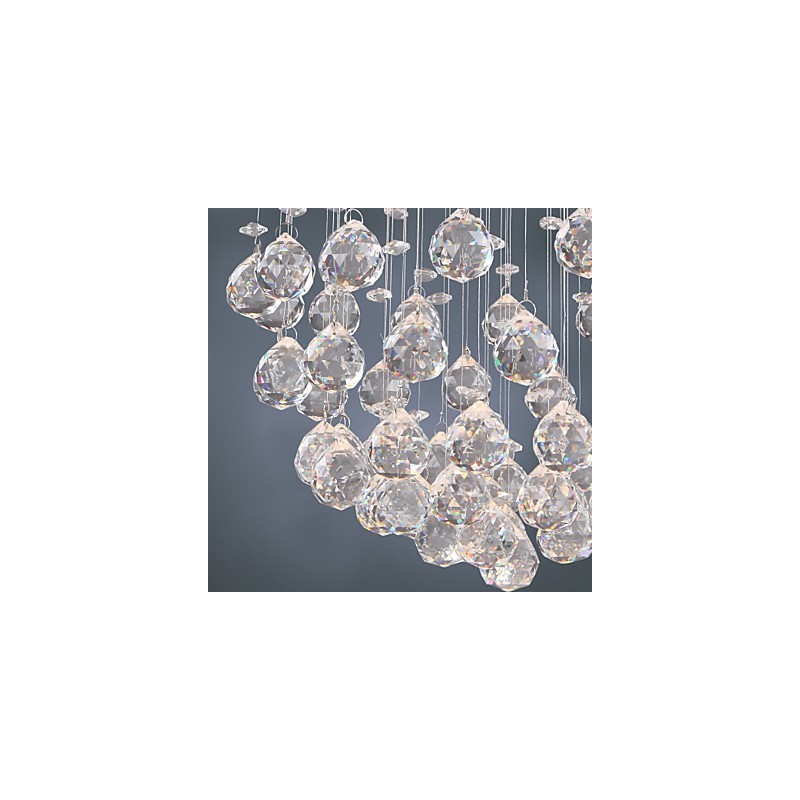 Lámpara de araña de cristal moderna de lujo de 4 luces
