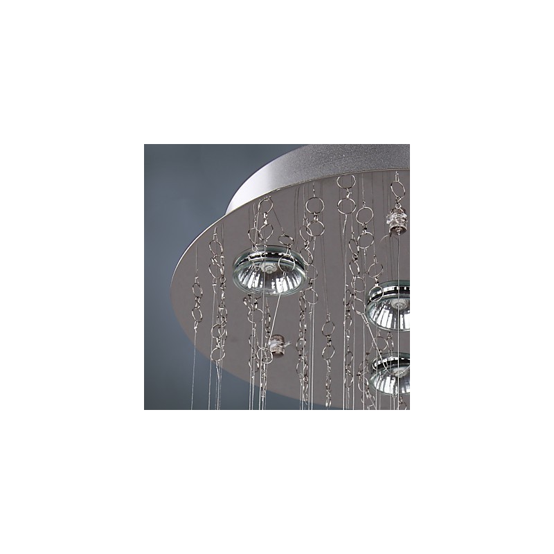 Lámpara de araña de cristal moderna de lujo de 4 luces