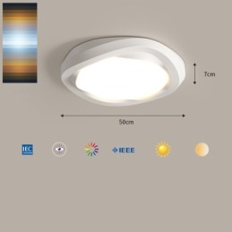 Lámpara de techo empotrada moderna multicolor con protección ocular de espectro completo y regulable para iluminación interior.