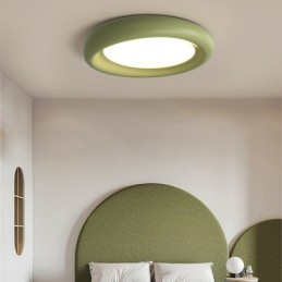 Lámpara de techo empotrada moderna, multicolor, redonda, regulable, de espectro completo y con protección ocular, para iluminación interior.