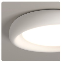 Lámpara de techo empotrada moderna, multicolor, redonda, regulable, de espectro completo y con protección ocular, para iluminación interior.