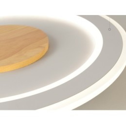 Lámpara de techo empotrada moderna de madera redonda, accesorio de iluminación para interiores