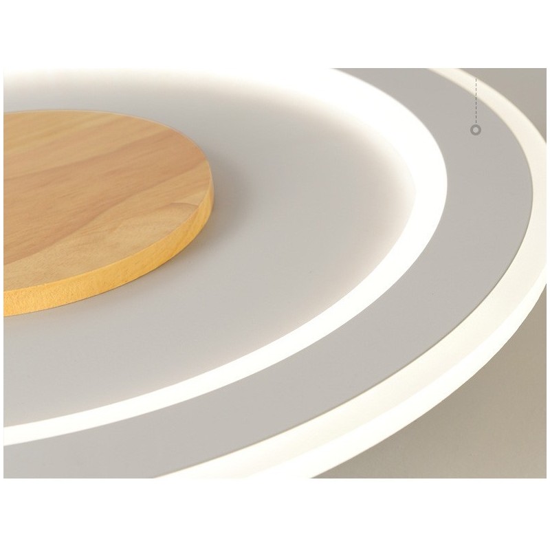 Lámpara de techo empotrada moderna de madera redonda, accesorio de iluminación para interiores