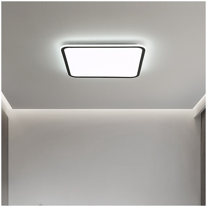 Lámpara de techo empotrada cuadrada regulable moderna, accesorio de iluminación para interiores