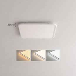 Lámpara de techo empotrada cuadrada regulable moderna, accesorio de iluminación para interiores