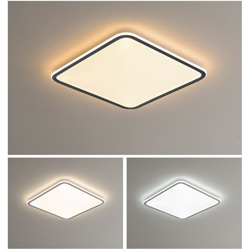 Lámpara de techo empotrada cuadrada regulable moderna, accesorio de iluminación para interiores