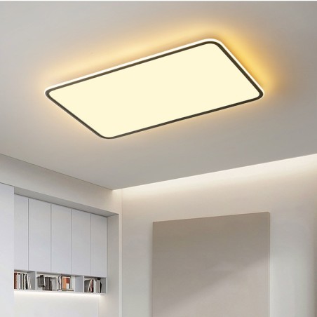 Lámpara de techo empotrada rectangular de gran tamaño y moderna, regulable, para interiores Lámpara de techo empotrada rectangular de gran tamaño y moderna, regulable, para interiores