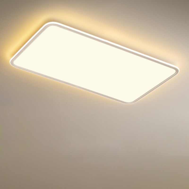 Lámpara de techo empotrada rectangular de gran tamaño y moderna, regulable, para interiores