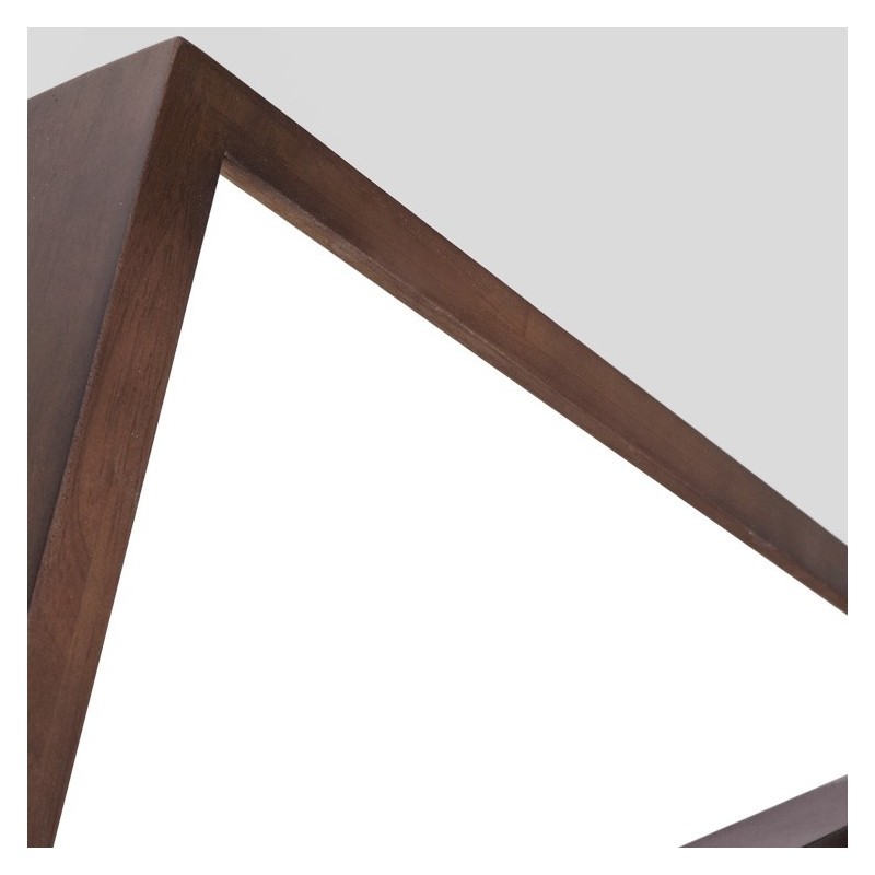 Lámpara de techo empotrada de madera de nogal negro cuadrada de dos niveles, moderna, contemporánea, de estilo nórdico, también se puede utilizar como lámpara de pared.