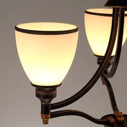 Lámparas de techo minimalistas retro Lámparas de techo de cristal de estilo europeo Lámpara