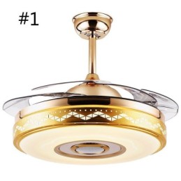 Ventilador de techo con inversor y luz, moderno, con revestimiento eléctrico