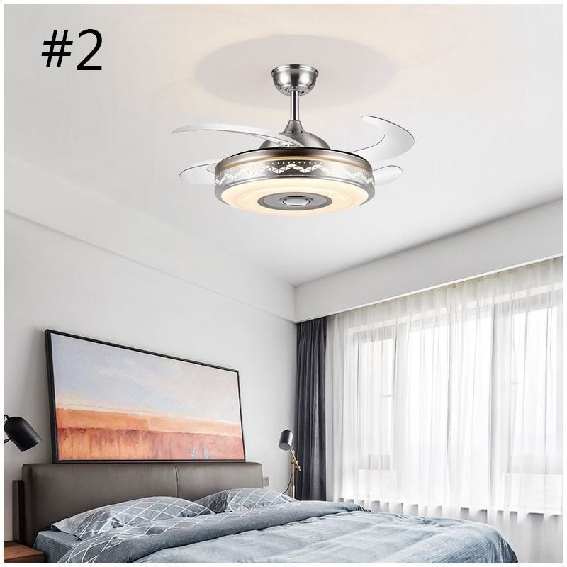 Ventilador de techo con inversor y luz, moderno, con revestimiento eléctrico
