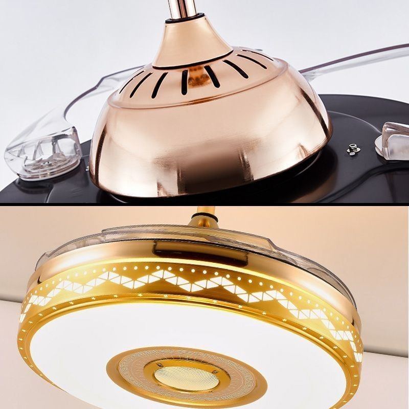 Ventilador de techo con inversor y luz, moderno, con revestimiento eléctrico