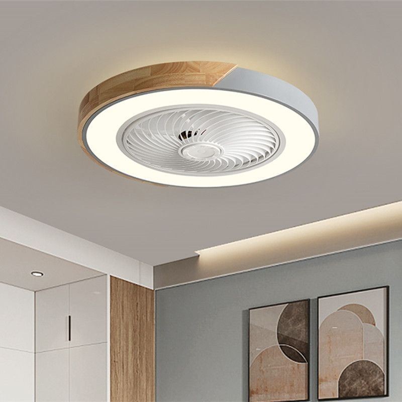 Ventilador de techo inteligente con luces, control remoto, lámpara decorativa