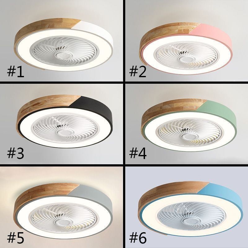 Ventilador de techo inteligente con luces, control remoto, lámpara decorativa