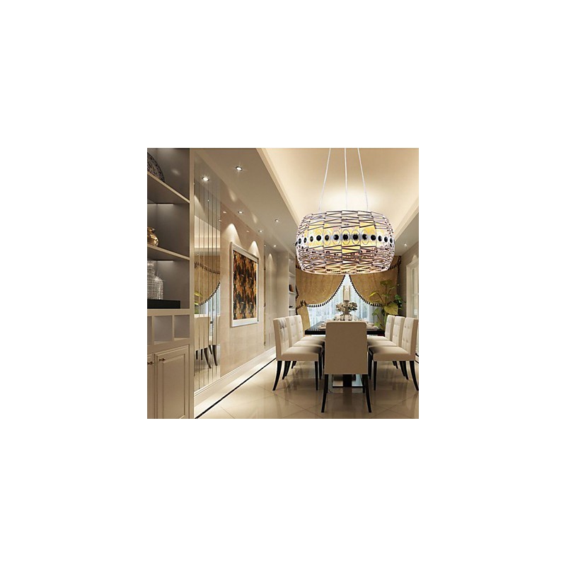 Lámpara colgante de ratán tejida a mano