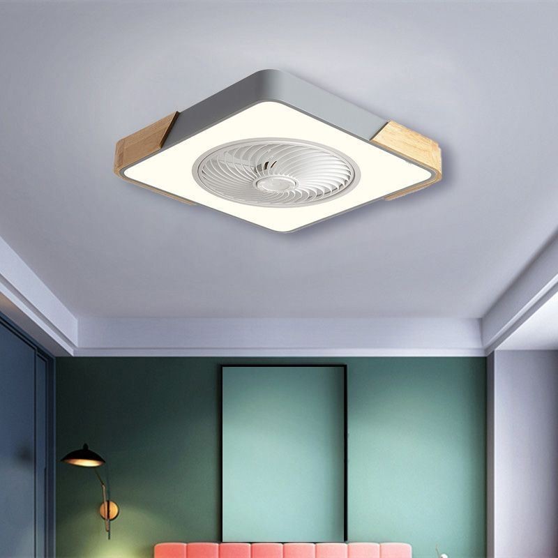 Lámpara de techo moderna con ventilador y luz de techo sencilla