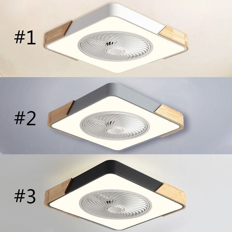 Lámpara de techo moderna con ventilador y luz de techo sencilla
