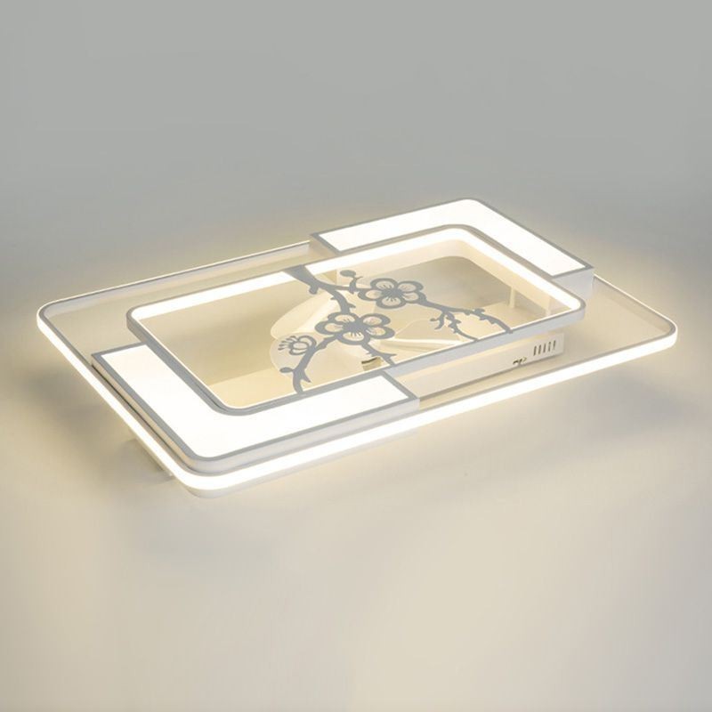 Lámparas de techo rectangulares modernas para ventiladores