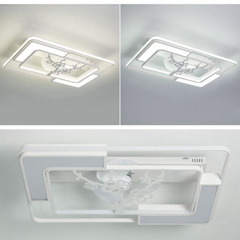 Lámparas de techo rectangulares modernas para ventiladores