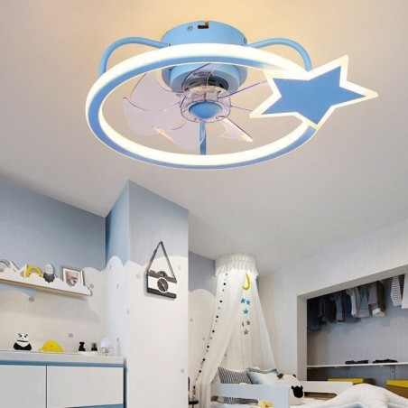 Lámpara de techo creativa con ventilador de dibujos animados para niños Lámpara de techo creativa con ventilador de dibujos animados para niños