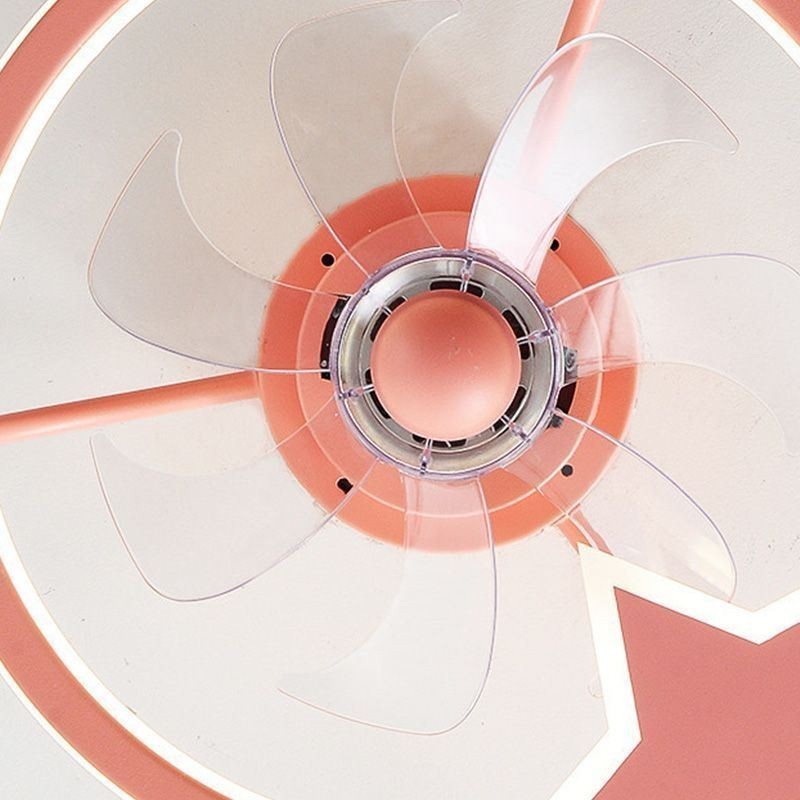 Lámpara de techo creativa con ventilador de dibujos animados para niños