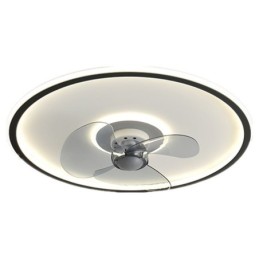 Ventilador de techo con luz y control remoto, diseño de macarrón