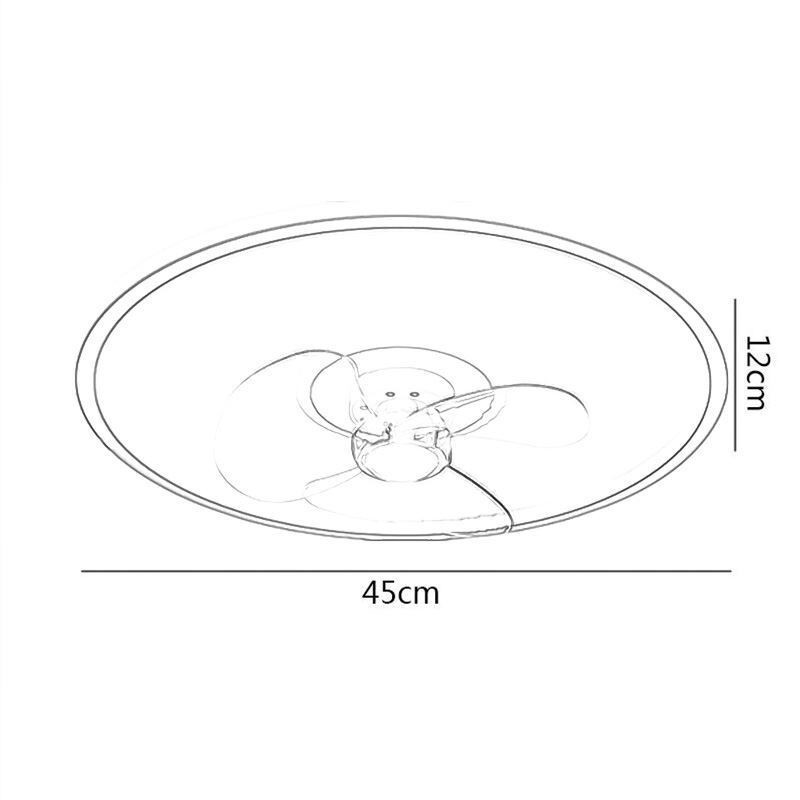 Ventilador de techo con luz y control remoto, diseño de macarrón