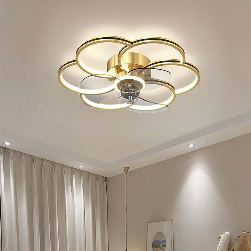 Ventiladores de techo con luces Lámpara de araña Ventilateur