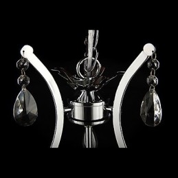 Lámpara de araña de cristal con 3 luces en metal
