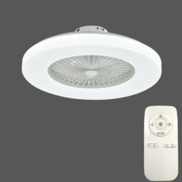 Ventilador de techo con luz tricromática y atenuación de 3 velocidades con control remoto