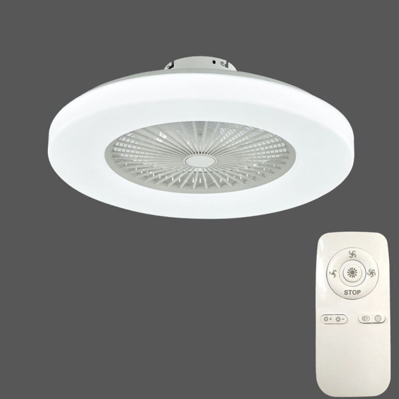 Ventilador de techo con luz tricromática y atenuación de 3 velocidades con control remoto