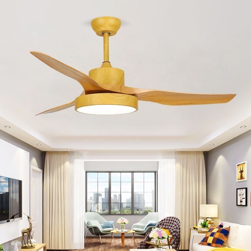 Ventilador de techo con control remoto de 3 aspas