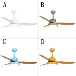 Ventilador de techo con control remoto de 3 aspas