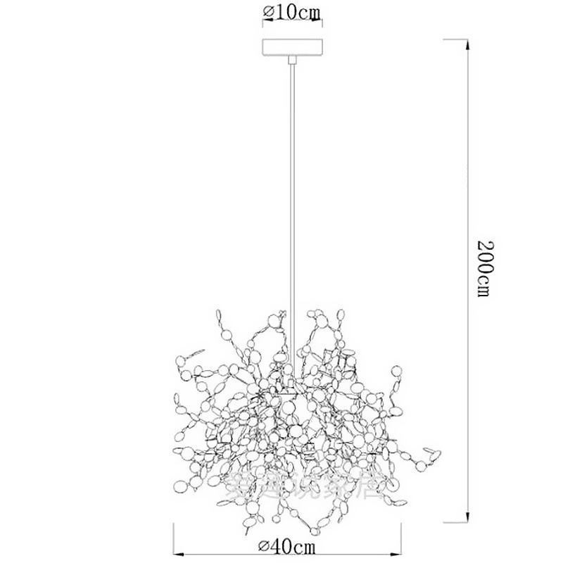 Lámpara de araña de 3 luces de acero inoxidable, lámpara colgante de techo