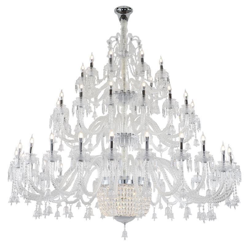 Lámpara de techo decorativa de cristal europea con 50 luces